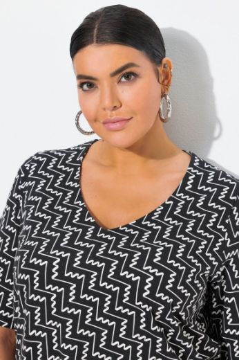 Moda za polnejše Majica kratkih rukava V ovratnika plus velikost, xxl, Ulla Popken in Johann Popken (JP1880)