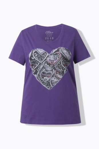 Moda za polnejše Majica kratkih rukava okruglog ovratnika plus velikost, xxl, Ulla Popken in Johann Popken (JP1880)