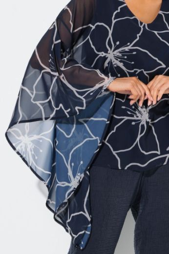 Moda za polnejše Bluza od šifona šireg kroja plus velikost, xxl, Ulla Popken in Johann Popken (JP1880)