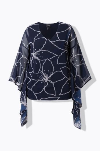 Moda za polnejše Bluza od šifona šireg kroja plus velikost, xxl, Ulla Popken in Johann Popken (JP1880)