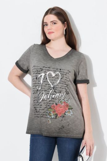 Moda za polnejše Majica kratkih rukava V ovratnika plus velikost, xxl, Ulla Popken in Johann Popken (JP1880)