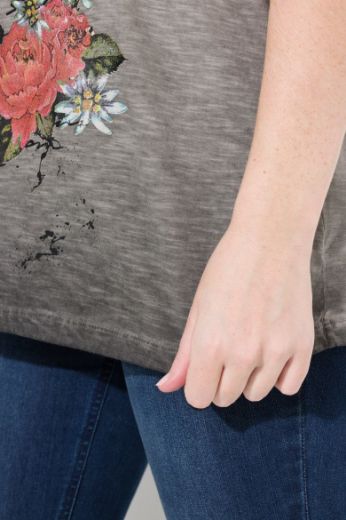 Moda za polnejše Majica kratkih rukava V ovratnika plus velikost, xxl, Ulla Popken in Johann Popken (JP1880)