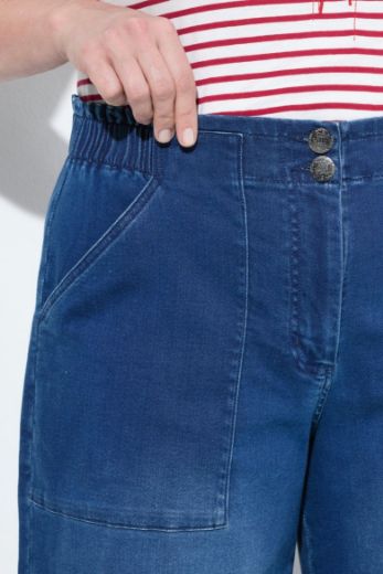 Moda za polnejše Traperice širokih nogavica plus velikost, xxl, Ulla Popken in Johann Popken (JP1880)