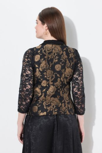 Moda za polnejše Bluza s patentnim zatvaračem i ukrasnom čipkom plus velikost, xxl, Ulla Popken in Johann Popken (JP1880)