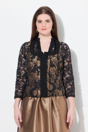Moda za polnejše Bluza s patentnim zatvaračem i ukrasnom čipkom plus velikost, xxl, Ulla Popken in Johann Popken (JP1880)