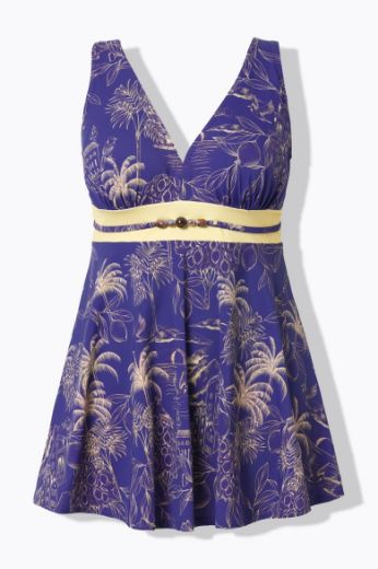 Moda za polnejše Kupaći kostim haljina plus velikost, xxl, Ulla Popken in Johann Popken (JP1880)