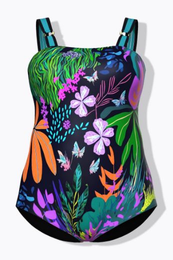 Moda za polnejše Kupaći kostim jednodijelni plus velikost, xxl, Ulla Popken in Johann Popken (JP1880)