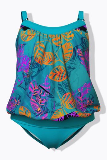 Moda za polnejše Kupaći kostim tankini plus velikost, xxl, Ulla Popken in Johann Popken (JP1880)
