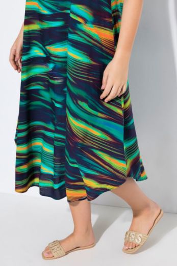 Moda za polnejše Haljina midi kratkih rukava A kroja plus velikost, xxl, Ulla Popken in Johann Popken (JP1880)