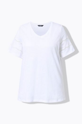 Moda za polnejše Majica kratkih rukava V ovratnika plus velikost, xxl, Ulla Popken in Johann Popken (JP1880)