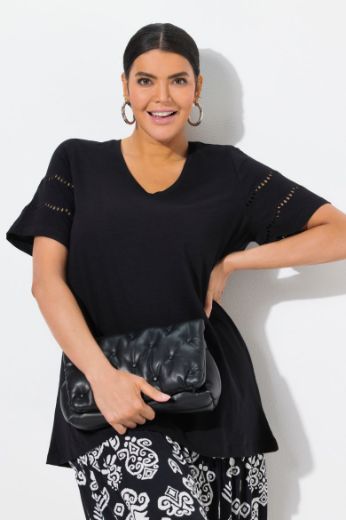Moda za polnejše Majica kratkih rukava V ovratnika plus velikost, xxl, Ulla Popken in Johann Popken (JP1880)