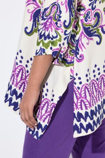 Moda za polnejše Bluza 3/4 rukava šireg A kroja plus velikost, xxl, Ulla Popken in Johann Popken (JP1880)