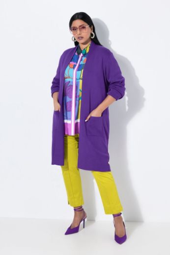 Moda za polnejše Kardigan dugi model s džepovima plus velikost, xxl, Ulla Popken in Johann Popken (JP1880)