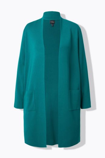 Moda za polnejše Kardigan dugi model s džepovima plus velikost, xxl, Ulla Popken in Johann Popken (JP1880)