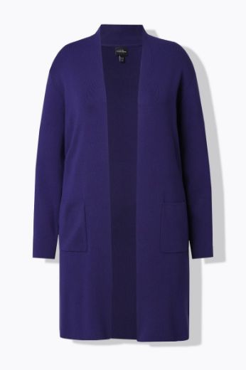 Moda za polnejše Kardigan dugi model s džepovima plus velikost, xxl, Ulla Popken in Johann Popken (JP1880)