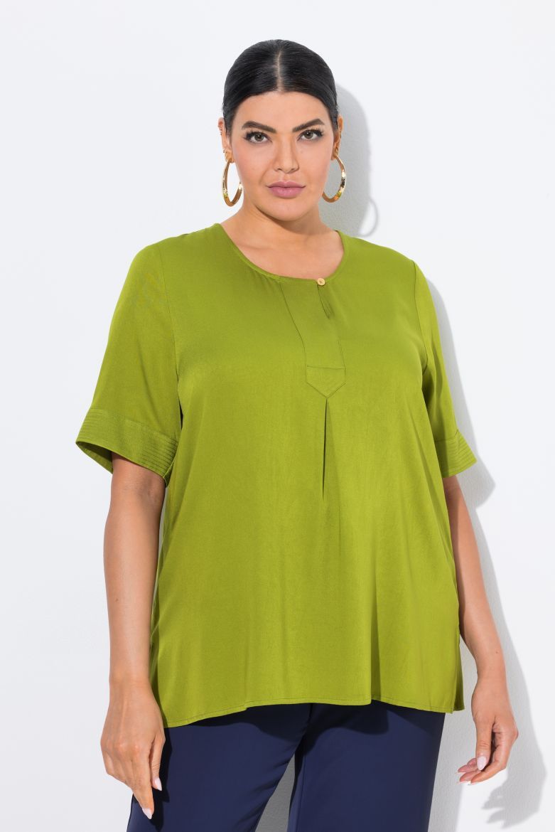 Moda za polnejše Bluza kratkih rukava s okruglim izrezom plus velikost, xxl, Ulla Popken in Johann Popken (JP1880)