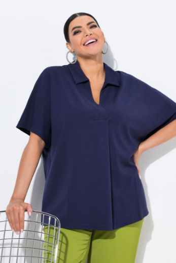 Moda za polnejše Bluza kratkih rukava V ovratnika plus velikost, xxl, Ulla Popken in Johann Popken (JP1880)