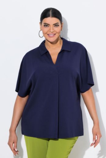 Moda za polnejše Bluza kratkih rukava V ovratnika plus velikost, xxl, Ulla Popken in Johann Popken (JP1880)