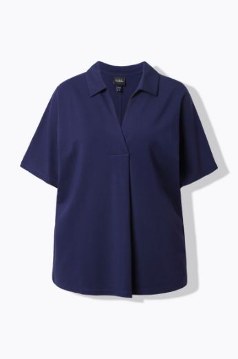 Moda za polnejše Bluza kratkih rukava V ovratnika plus velikost, xxl, Ulla Popken in Johann Popken (JP1880)