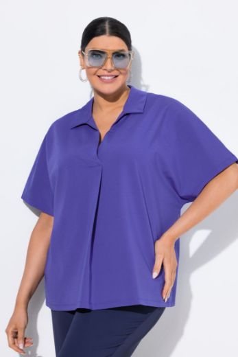 Moda za polnejše Bluza kratkih rukava V ovratnika plus velikost, xxl, Ulla Popken in Johann Popken (JP1880)