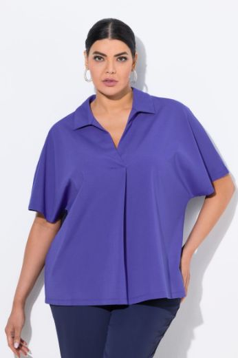 Moda za polnejše Bluza kratkih rukava V ovratnika plus velikost, xxl, Ulla Popken in Johann Popken (JP1880)