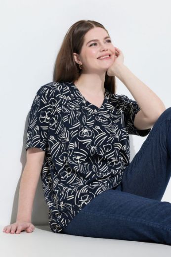 Moda za polnejše Majica kratkih rukava V ovratnika plus velikost, xxl, Ulla Popken in Johann Popken (JP1880)