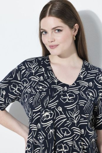Moda za polnejše Majica kratkih rukava V ovratnika plus velikost, xxl, Ulla Popken in Johann Popken (JP1880)