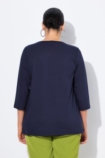 Moda za polnejše Majica 3/4 rukava V ovratnika plus velikost, xxl, Ulla Popken in Johann Popken (JP1880)