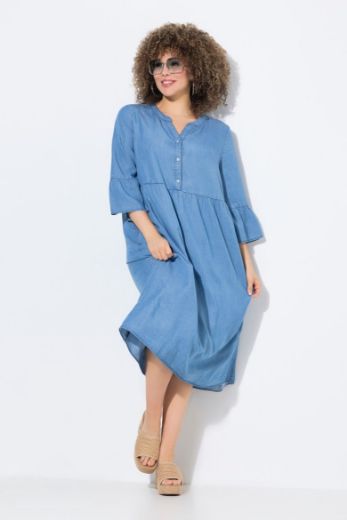 Moda za polnejše Haljina midi 3/4 rukava A kroja plus velikost, xxl, Ulla Popken in Johann Popken (JP1880)