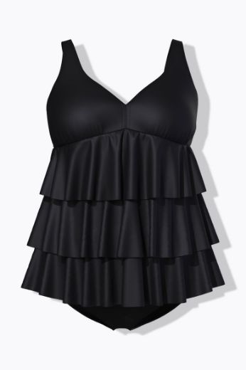Moda za polnejše Kupaći kostim tankin plus velikost, xxl, Ulla Popken in Johann Popken (JP1880)