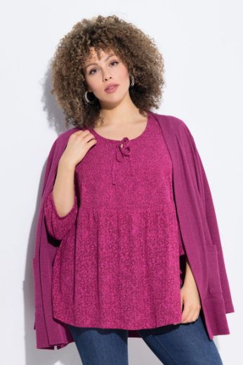 Moda za polnejše Bluza s 3/4 rukavima A kroja plus velikost, xxl, Ulla Popken in Johann Popken (JP1880)