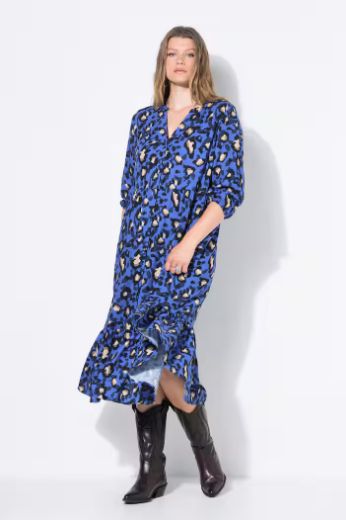 Moda za polnejše Haljina od muslina s leopard uzorkom plus velikost, xxl, Ulla Popken in Johann Popken (JP1880)