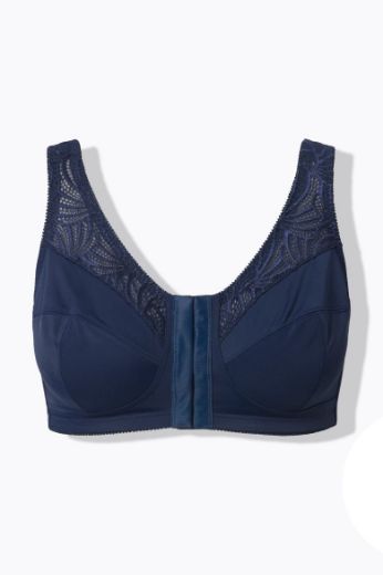 Moda za polnejše Grudnjak širokih naramenica na prednje kopčanje plus velikost, xxl, Ulla Popken in Johann Popken (JP1880)