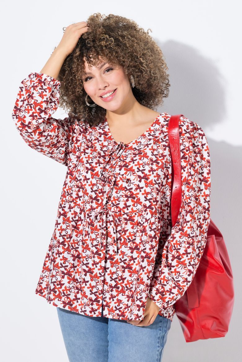 Moda za polnejše Bluza dugih rukava A kroja plus velikost, xxl, Ulla Popken in Johann Popken (JP1880)