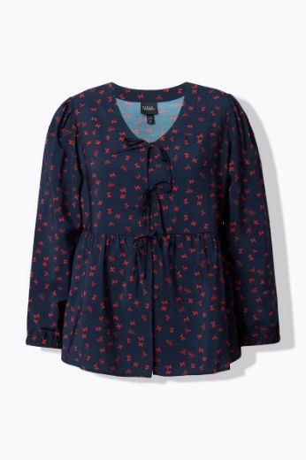 Moda za polnejše Bluza dugih rukava A kroja plus velikost, xxl, Ulla Popken in Johann Popken (JP1880)