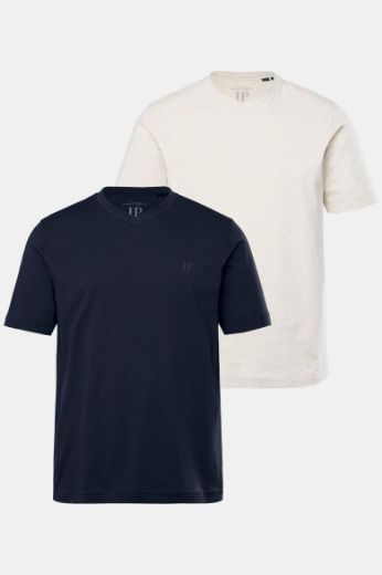 Moda za polnejše Majica 2 komada V ovratnika plus velikost, xxl, Ulla Popken in Johann Popken (JP1880)