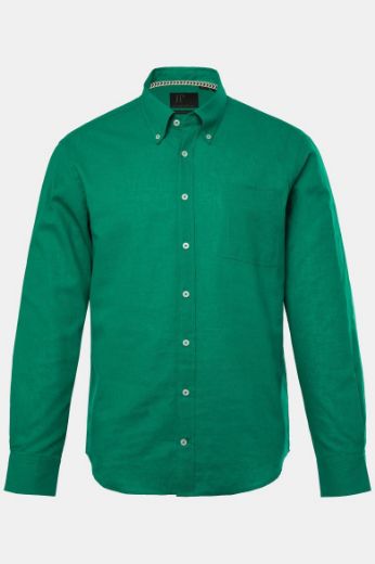 Moda za polnejše Košulja lanena dugih rukava plus velikost, xxl, Ulla Popken in Johann Popken (JP1880)