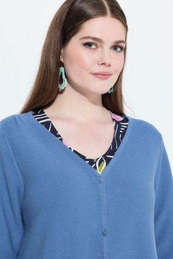 Moda za polnejše Kardigan s 3/4 rukavima plus velikost, xxl, Ulla Popken in Johann Popken (JP1880)