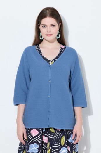 Moda za polnejše Kardigan s 3/4 rukavima plus velikost, xxl, Ulla Popken in Johann Popken (JP1880)