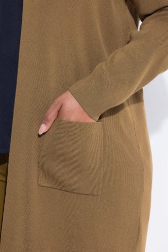 Moda za polnejše Kardigan dugi model s džepovima plus velikost, xxl, Ulla Popken in Johann Popken (JP1880)