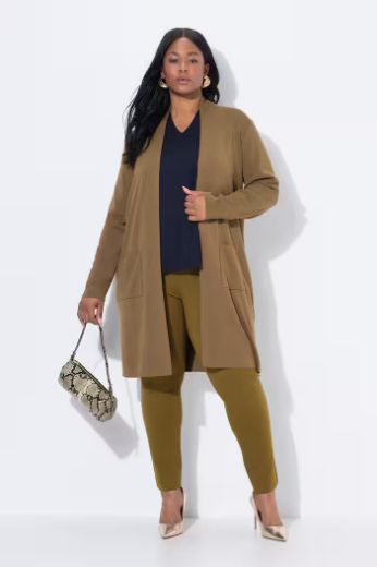 Moda za polnejše Kardigan dugi model s džepovima plus velikost, xxl, Ulla Popken in Johann Popken (JP1880)