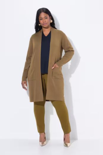 Moda za polnejše Kardigan dugi model s džepovima plus velikost, xxl, Ulla Popken in Johann Popken (JP1880)