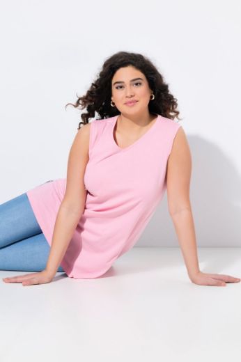 Moda za polnejše Majica V izrez Basic top plus velikost, xxl, Ulla Popken in Johann Popken (JP1880)