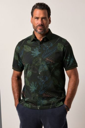 Moda za polnejše Majica Polo kratkih rukava motiv lišća plus velikost, xxl, Ulla Popken in Johann Popken (JP1880)