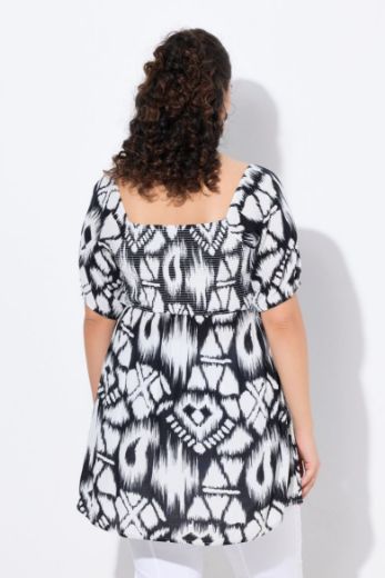 Moda za polnejše Tunika kratkih rukava s printom plus velikost, xxl, Ulla Popken in Johann Popken (JP1880)
