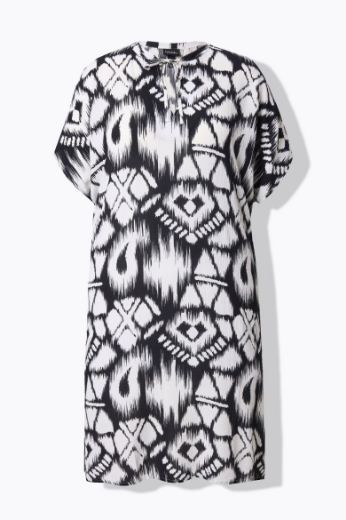 Moda za polnejše Haljina kratkih rukava geometrijskog printa plus velikost, xxl, Ulla Popken in Johann Popken (JP1880)