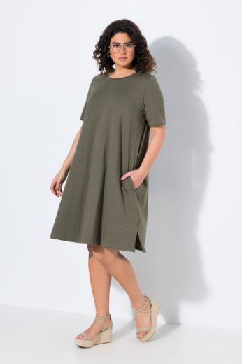 Moda za polnejše Haljina Midi kratkih rukava A kroja plus velikost, xxl, Ulla Popken in Johann Popken (JP1880)