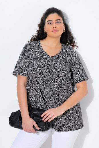 Moda za polnejše Majica kratkih rukava A kroja V izreza plus velikost, xxl, Ulla Popken in Johann Popken (JP1880)