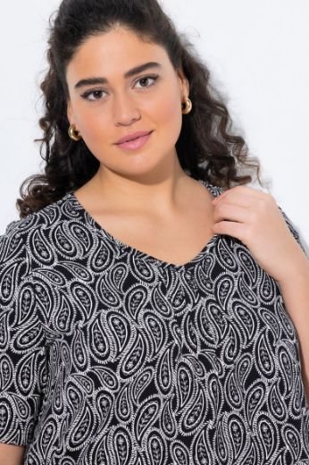 Moda za polnejše Majica kratkih rukava A kroja V izreza plus velikost, xxl, Ulla Popken in Johann Popken (JP1880)