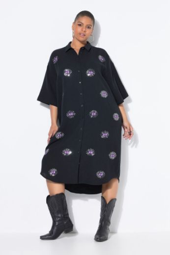 Moda za polnejše Haljina midi 3/4 rukava plus velikost, xxl, Ulla Popken in Johann Popken (JP1880)